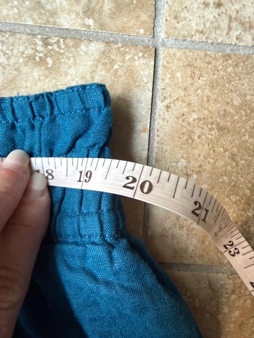 Somerset Linen Pants Anthropologie Pull-on Smocked Elastic Waist Pockets S NWT - Picture 13 of 16